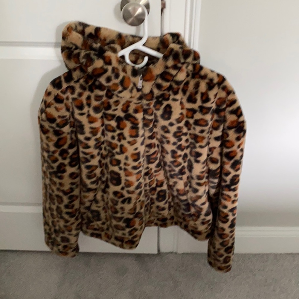 Ugg cropped jacket cheetah